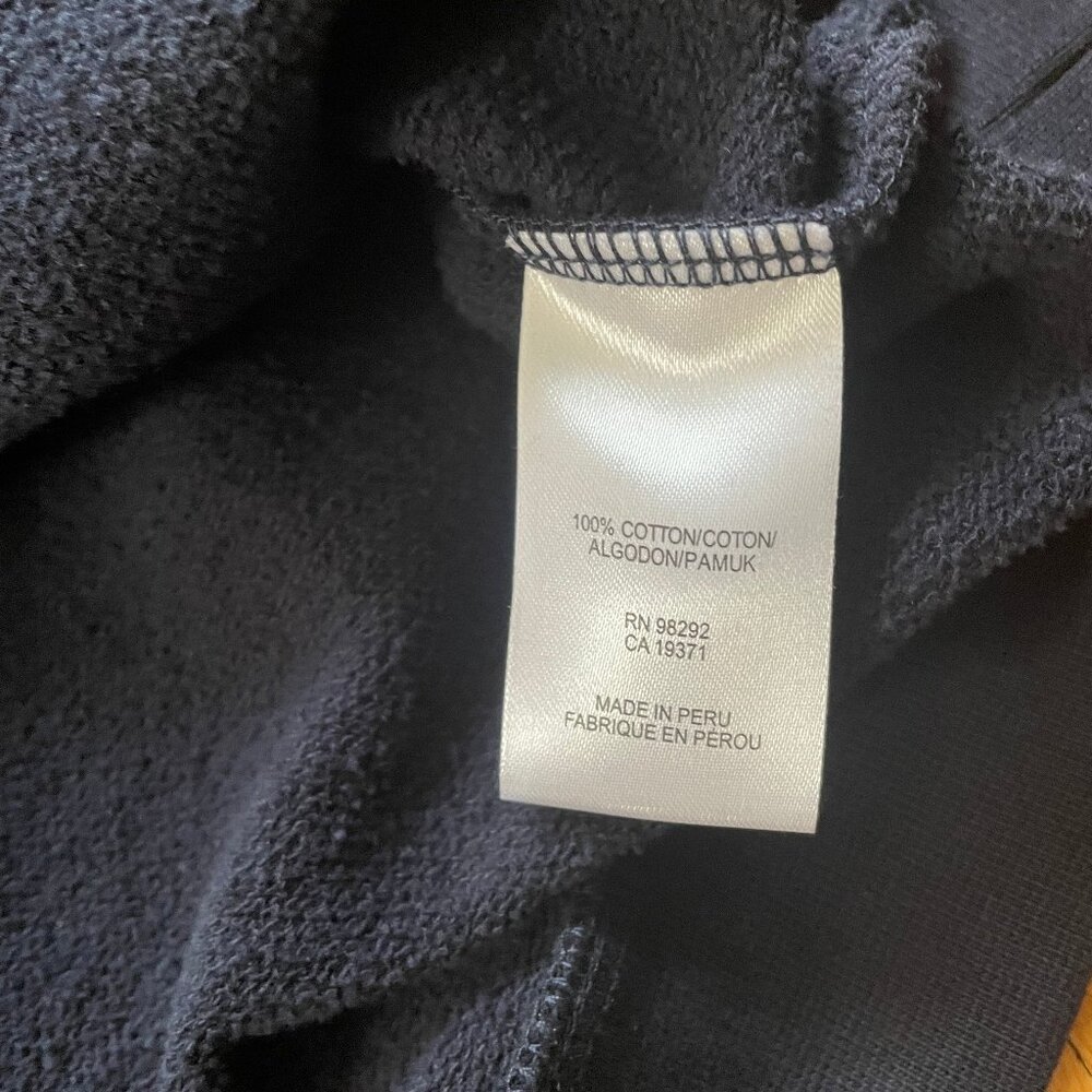Tibi Sculpted Shoulder Sweatshirt, Navy, XXS, NWT - Picture 9 of 10